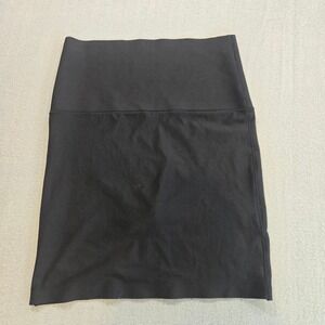 Maidenform Black High Waist Shapewear Slip Skirt Firm Control Large DM0702